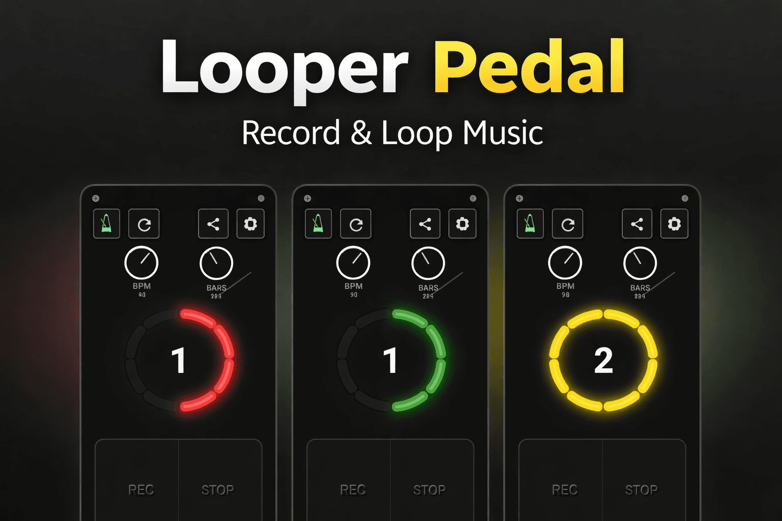 Looper Pedal — funciones principales